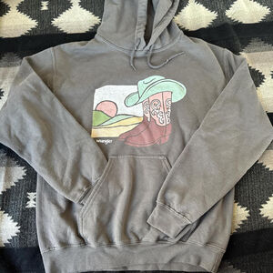 Grey Wrangler cowboy boot hoodie #cowboy #western